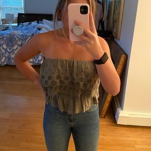 Cute Olive Green Tube Top